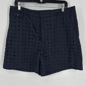 Chic Blue Textured applique Shorts